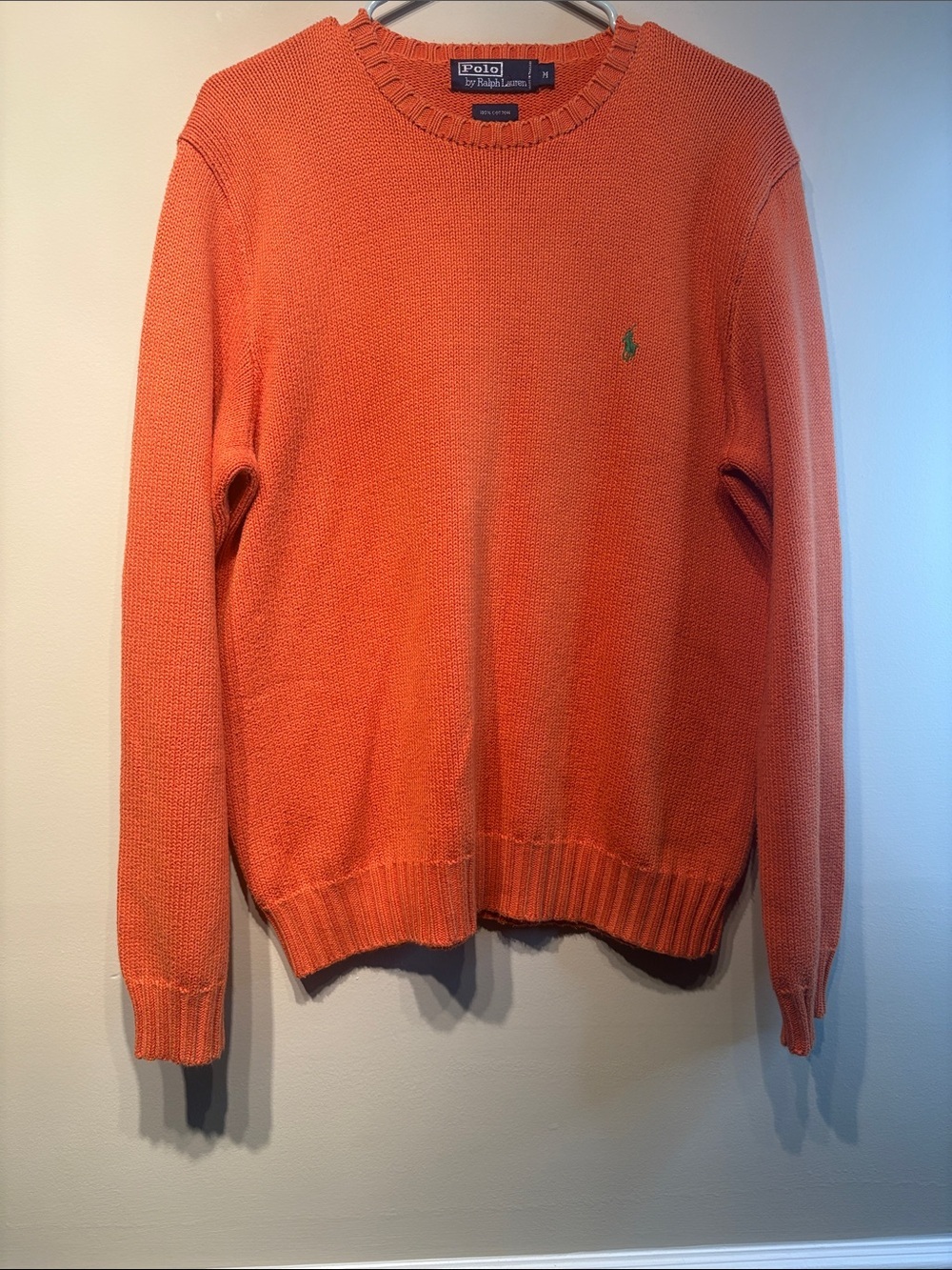 Polo by Ralph Lauren Coral-Orange Crewneck Sweater